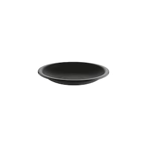 Prato Redondo Preto Lanche Plastico Solido BPA Free 20cm