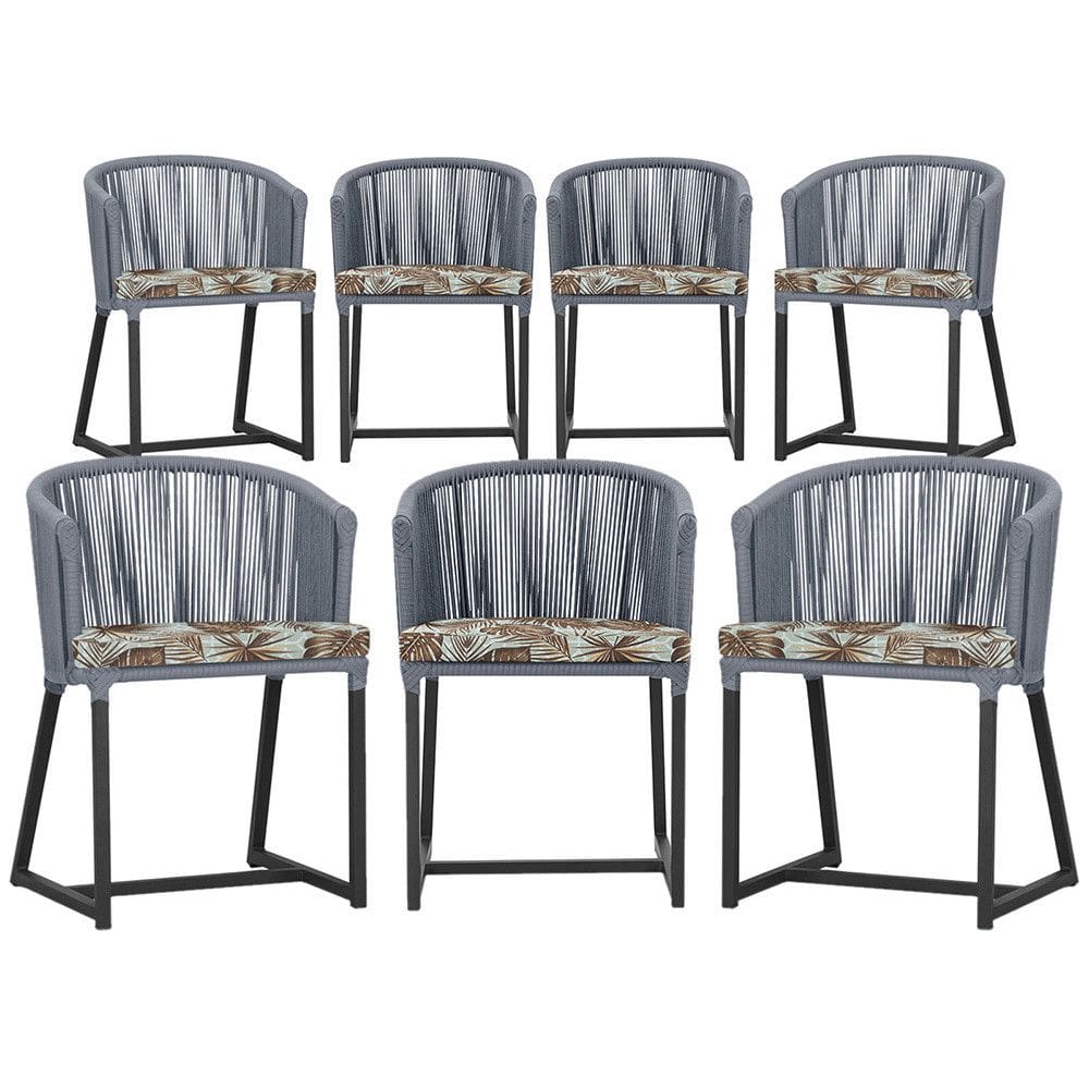 7 Cadeiras de Jantar Área Noronha em Alumínio