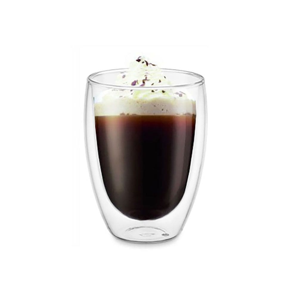 Copo de Vidro Borossilicato Parede Dupla Termico 300ml