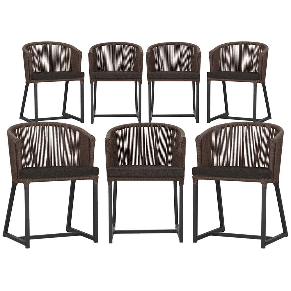 7 Cadeiras de Jantar Área Noronha em Alumínio