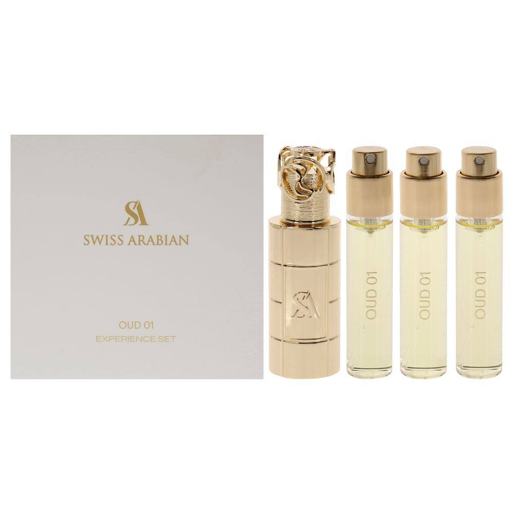 Mini conjunto de presentes unissex Perfume Swiss Arabian Oud 01 3 x 10 ml