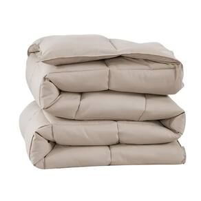 Edredom Queen Toque de Pluma 240 x 260 cm Ecopluma Camesa Bege Premium