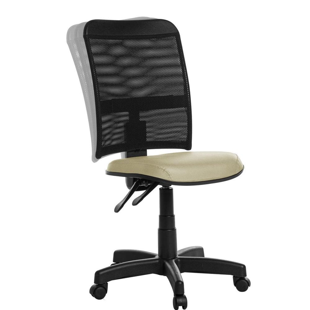 Cadeira De Escritório Ergonômica Em Tela Rce Cor Bege
