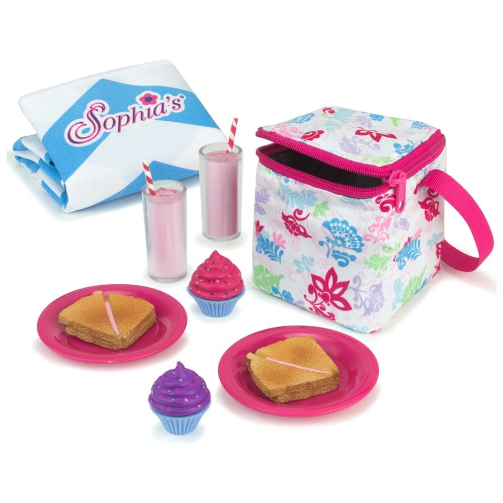 Conjunto de acessórios para piquenique e almoço Sophia`s para 18 bonecas