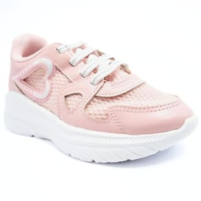 Tênis Molekinha Infantil Coração Menina - Rosa