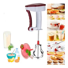 Batedeira Manual Portatil Mixer Batedor De Clara Ovo Misturador De Massas Cozinha