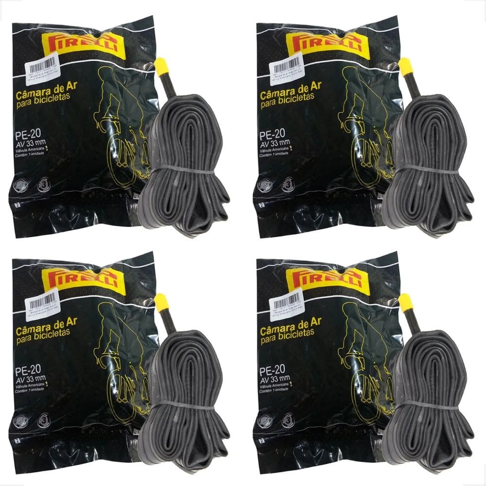 4 Camara De Ar Bicicleta Infantil Bmx Cross Aro 20 Pirelli