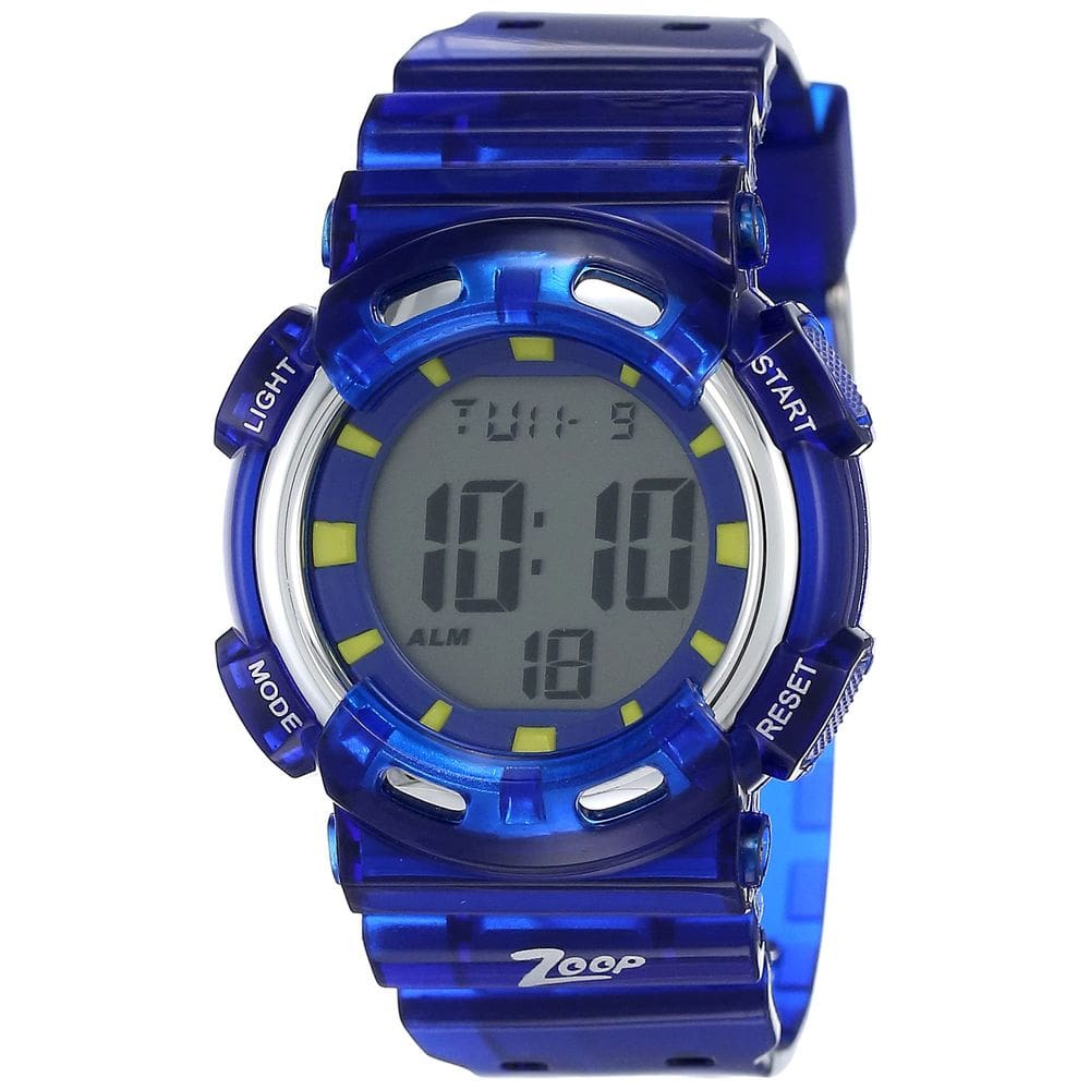 Relógio Zoop Digital para crianças NKC3026PP02 com mostrador cinza azulado
