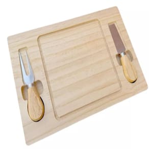 Conjunto Tábua de Bambu, Faca e Garfo