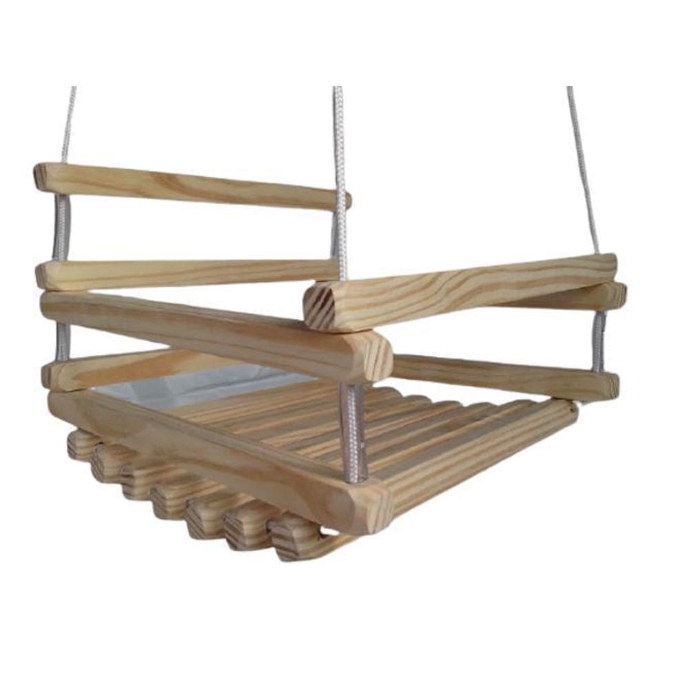 Balanço Madeira 35X35 Natural