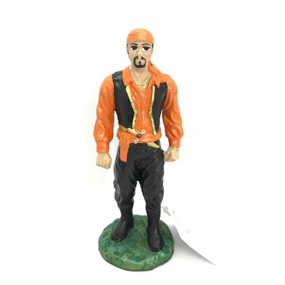 Escultura Cigano Laranja 15 Cm Em Resina