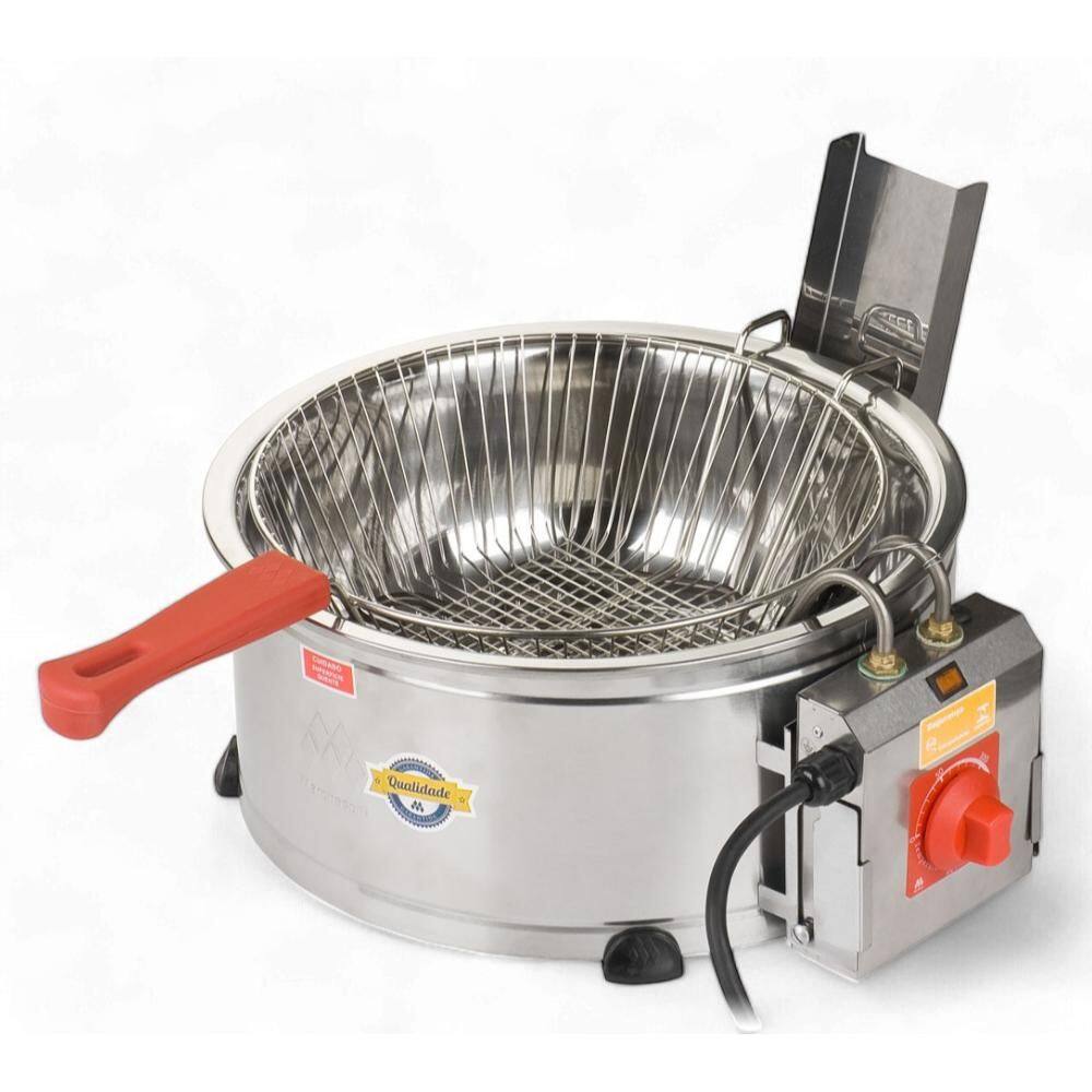 Fritadeira Elétrica Industrial Tacho 7,5 Litros Marchesoni Esmaltada 2750W 127V - TH.1.701
