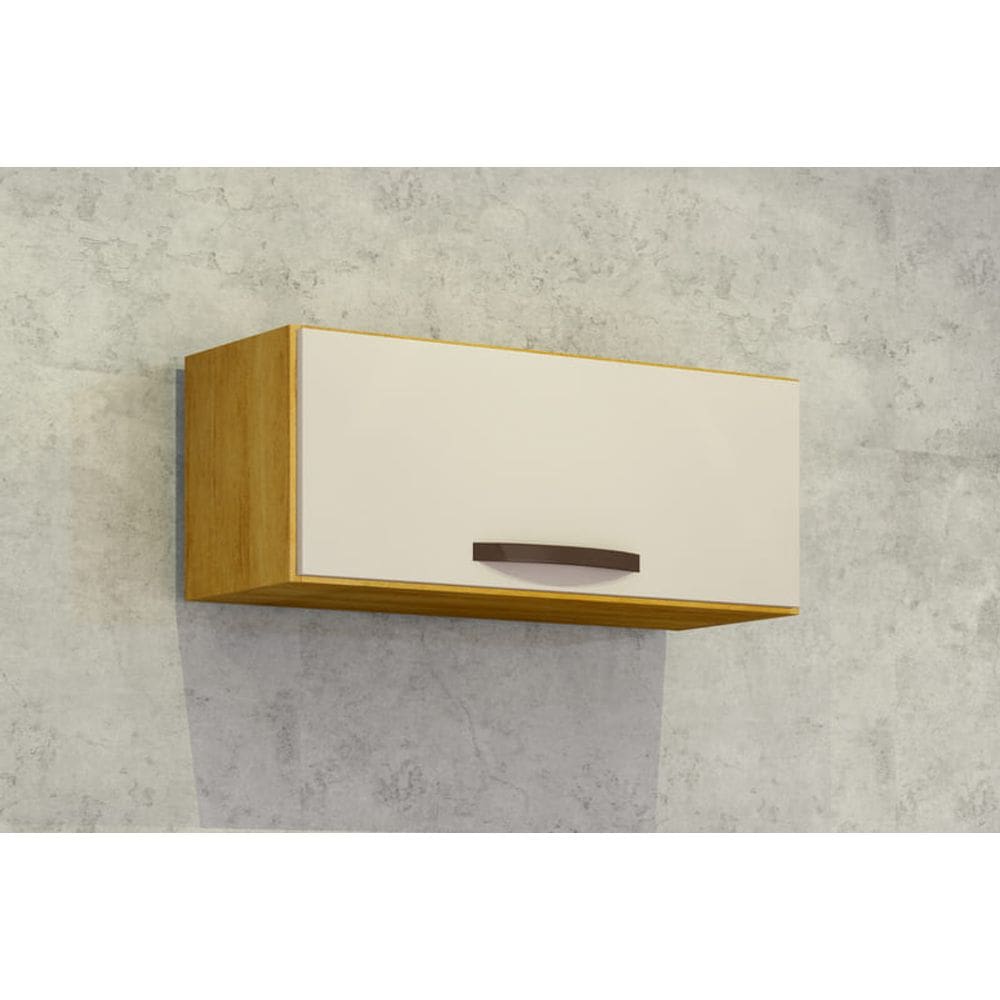 Nicho Para Cozinha 1 Porta Basculante - Maísa-Cinamomo/Off White - CHF Móveis