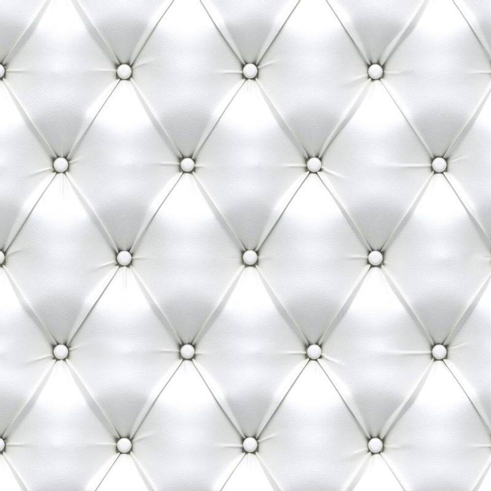 Papel De Parede Couro Branco Prata Autocolante Sala E Quarto