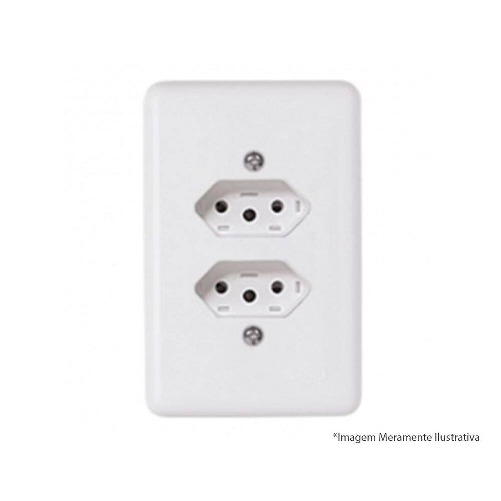 Tomada Dupla Ilumi Stylus Bip 2P+T C/Pl 20A 250V 20121