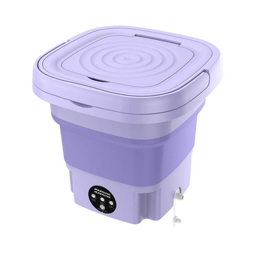 Mini Maquina Lavar Roupas Dobrável 6,5 LT Lilás Bivolt