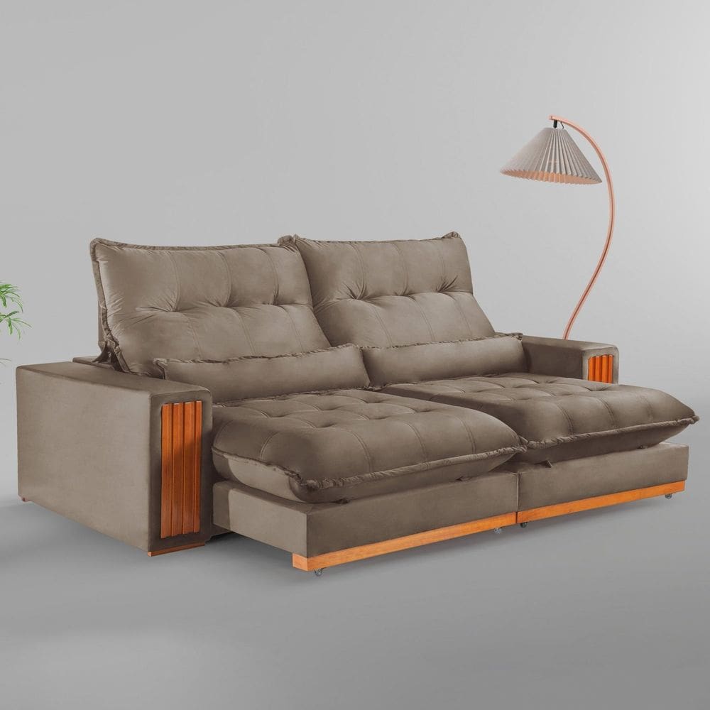 Sofá Retrátil e Reclinável 3 Lugares 250cm Santorini