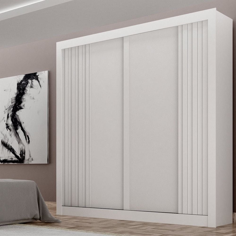 Guarda-Roupa para Quarto Casal 2 Portas Milano Branco
