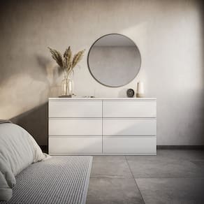 Cômoda para Quarto 6 Gavetas Serena Cava Branco