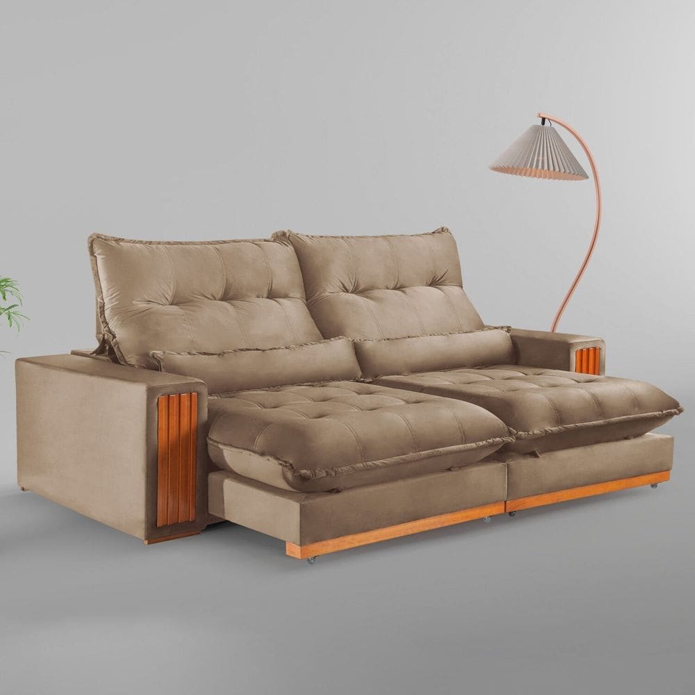 Sofá Retrátil e Reclinável 2 Lugares 210cm Santorini