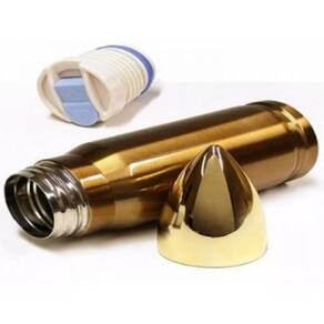 Garrafa Térmica Inox Cápsula Dourada 500Ml Golden Thermos