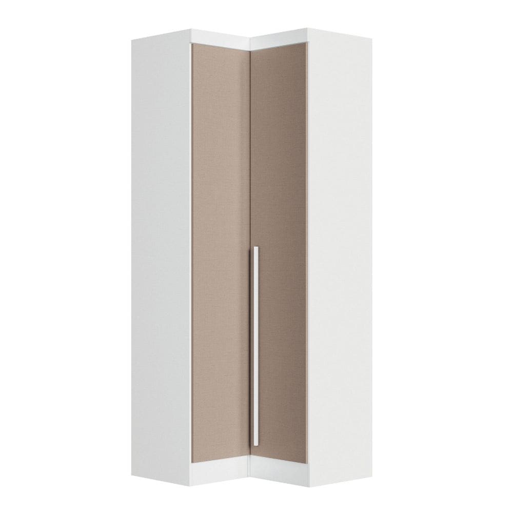 Móveis para Quarto Módulo Canto Reto 2 Porta Infinity Branco Line/ Duna Line