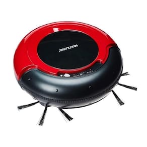 Robô Elétrico Aspirador Vermelho E Preto Bivolt