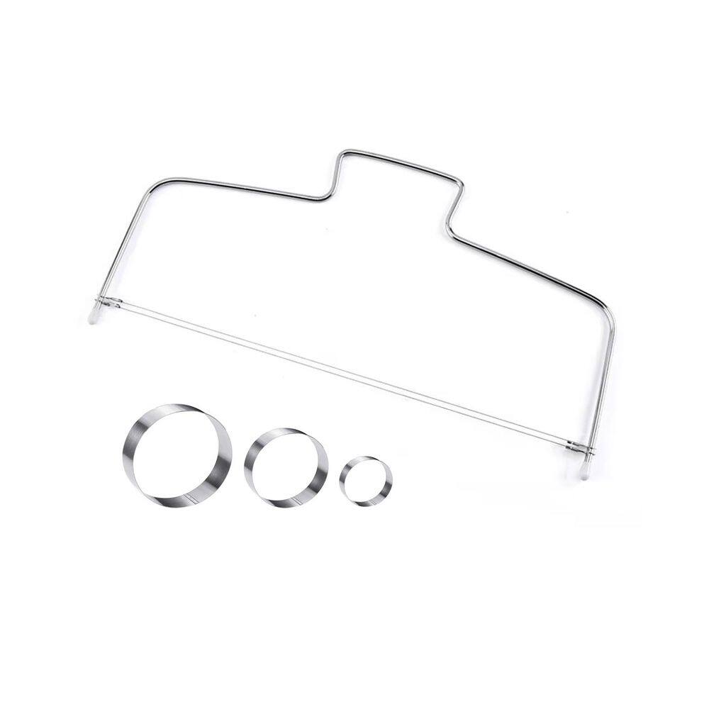 Cortador de Bolo Redondo e Nivelador Fio Duplo Aço Inox