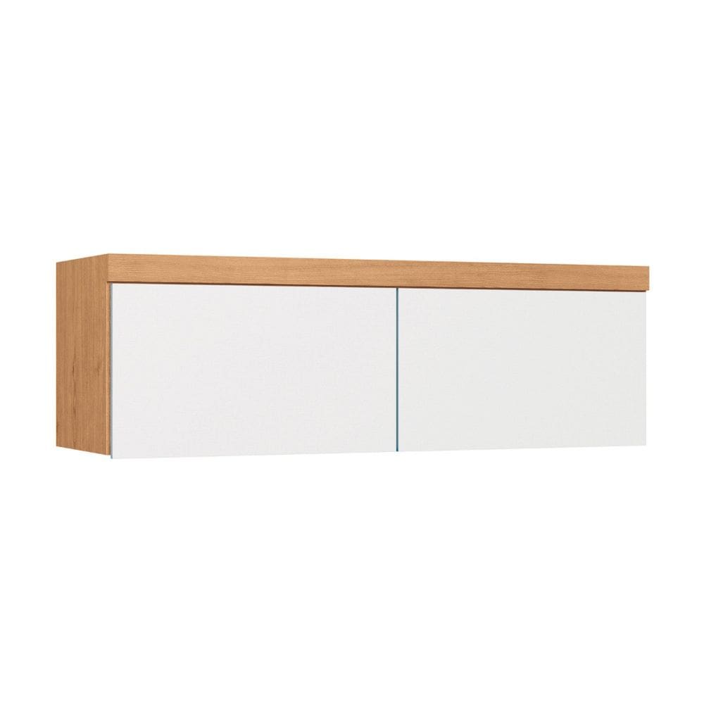 Armário Aéreo Modulado 2 Portas Infinity Cedro/ Branco Line
