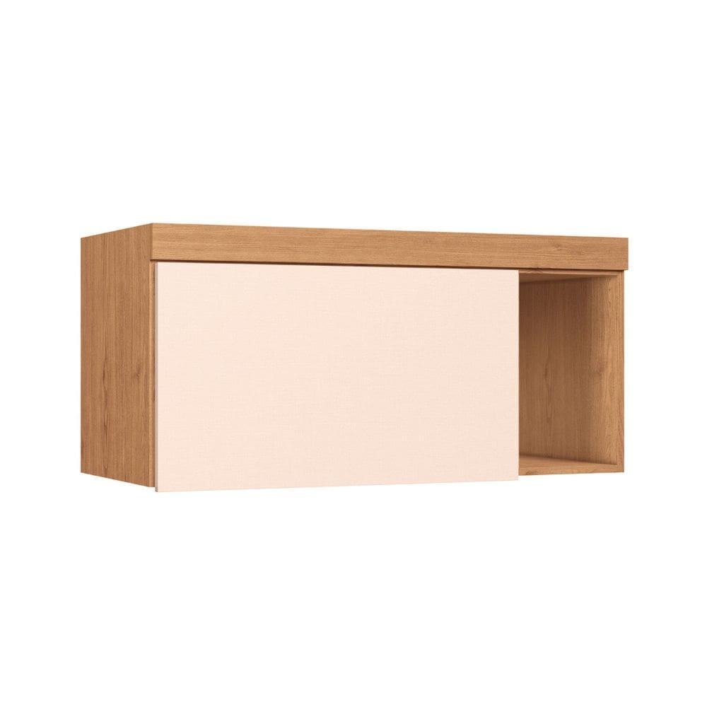 Armário Aéreo Modulado 1 Porta Infinity Cedro/ Blush Line