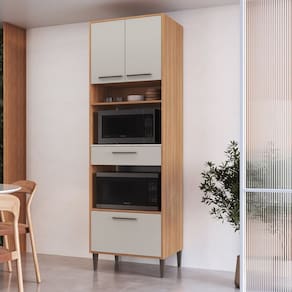 Paneleiro Torre Quente para Forno e Micro-ondas 3 Portas 1 Gaveta Jade Freijo/Arenas