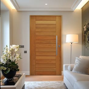 Porta Pivotante Batente Misto 14 Puxador Barra Chata 120X210cm Esquerdo Rodam California