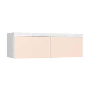 Armário Aéreo Modulado 2 Portas Infinity Branco Line/ Blush Line