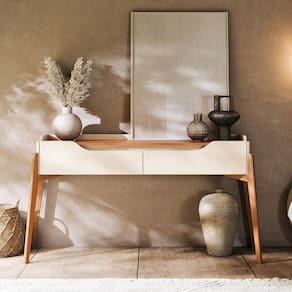 Aparador 161cm X 81cm X 45cm Studio Off White / Marrom