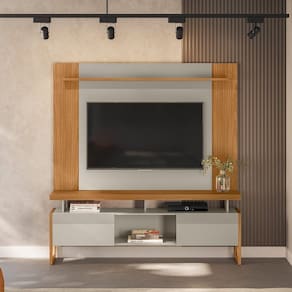 Rack para TV até 70 Polegadas e Painel Extensível para TV até 55 Polegadas Marrom/Off White