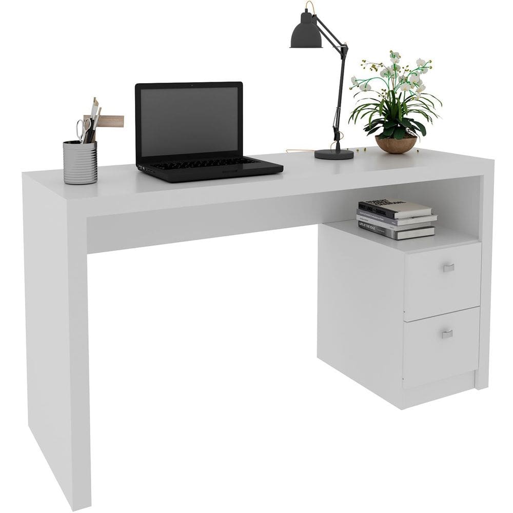 Mesa para Escritório Escrivaninha 2 Gavetas