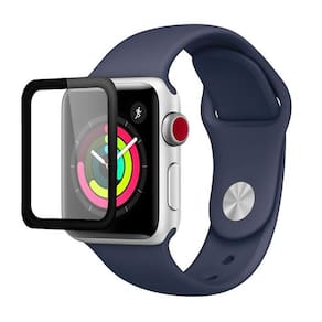 Película Apple Watch 42 mm, PMMA, Originais iPlace, Borda Curva, Preto