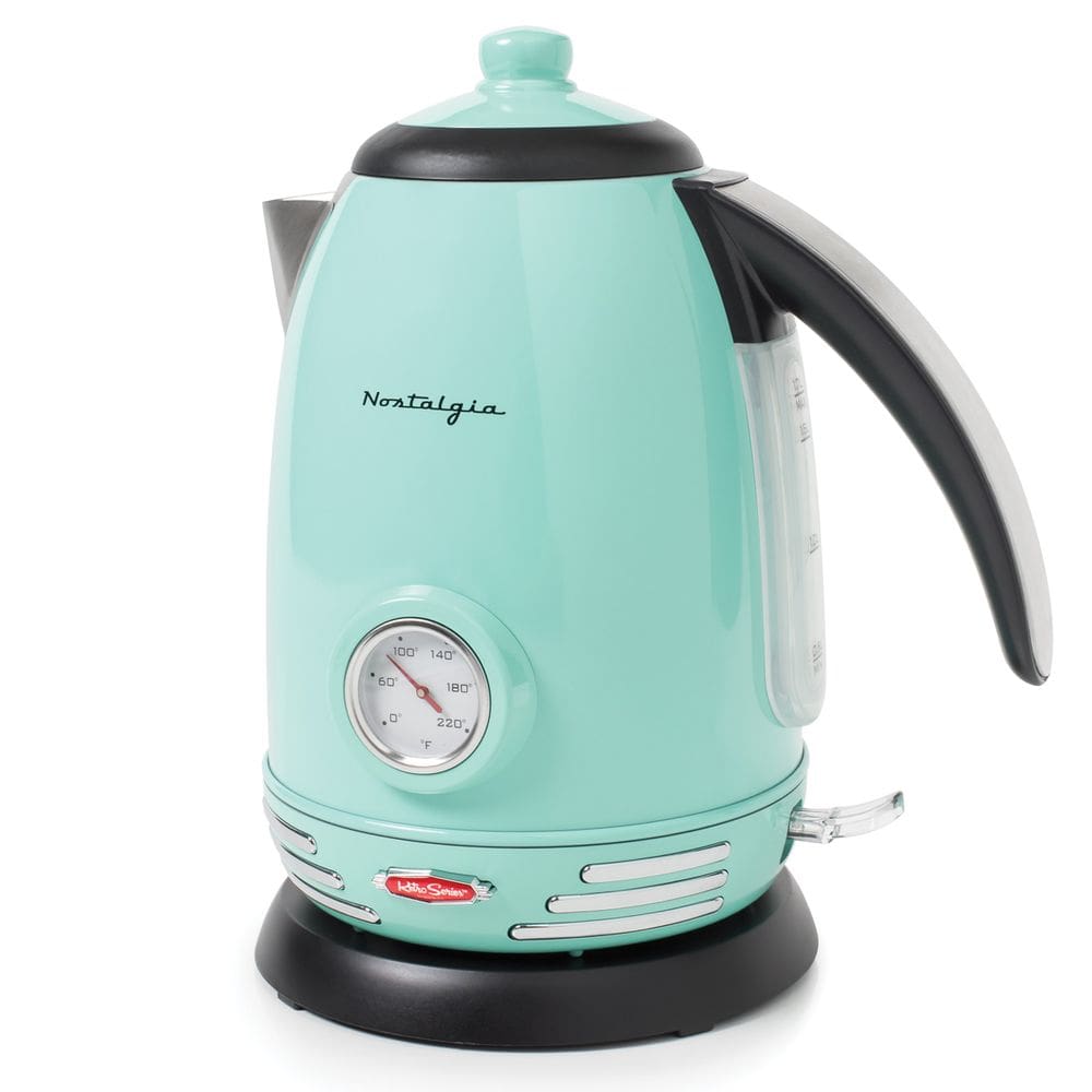 Chaleira de água elétrica Nostalgia RWK150AQ Retro 1.7L inoxidável