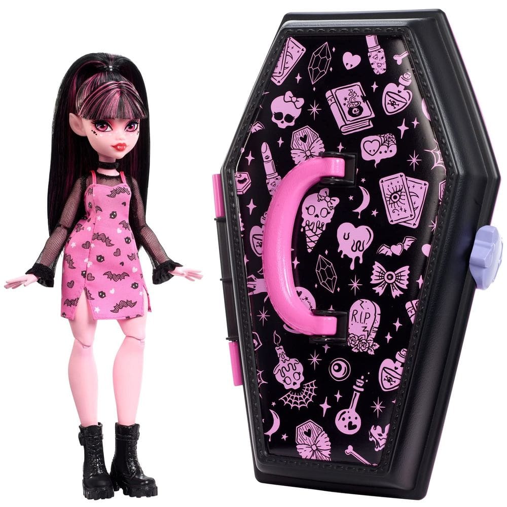 Conjunto de brinquedos Monster High Draculaura Gore-ganizer com acessórios