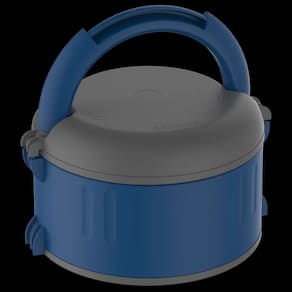 Marmita Termica Plus 1,5 Litros Simples Azul 21,9x20x13Cm Soprano