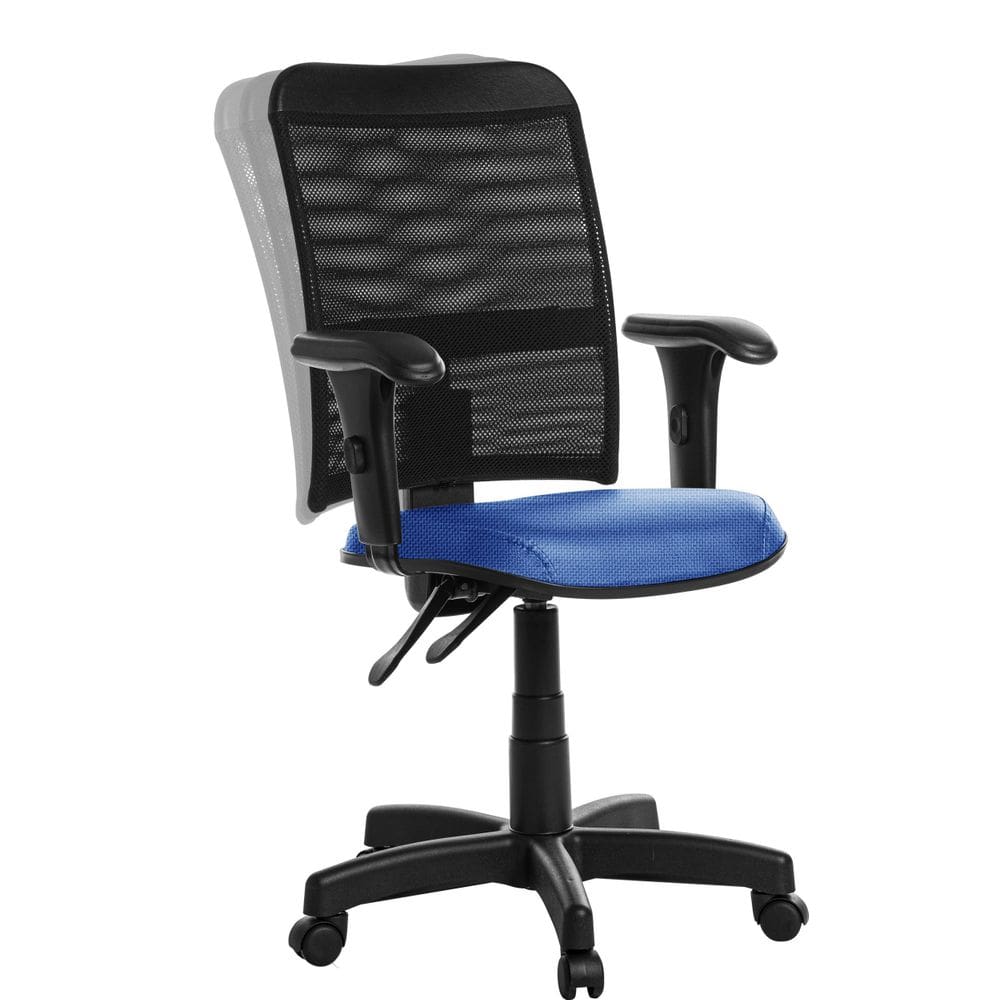 Cadeira Escritorio Tela Com Back E Braço J Serrano Azul