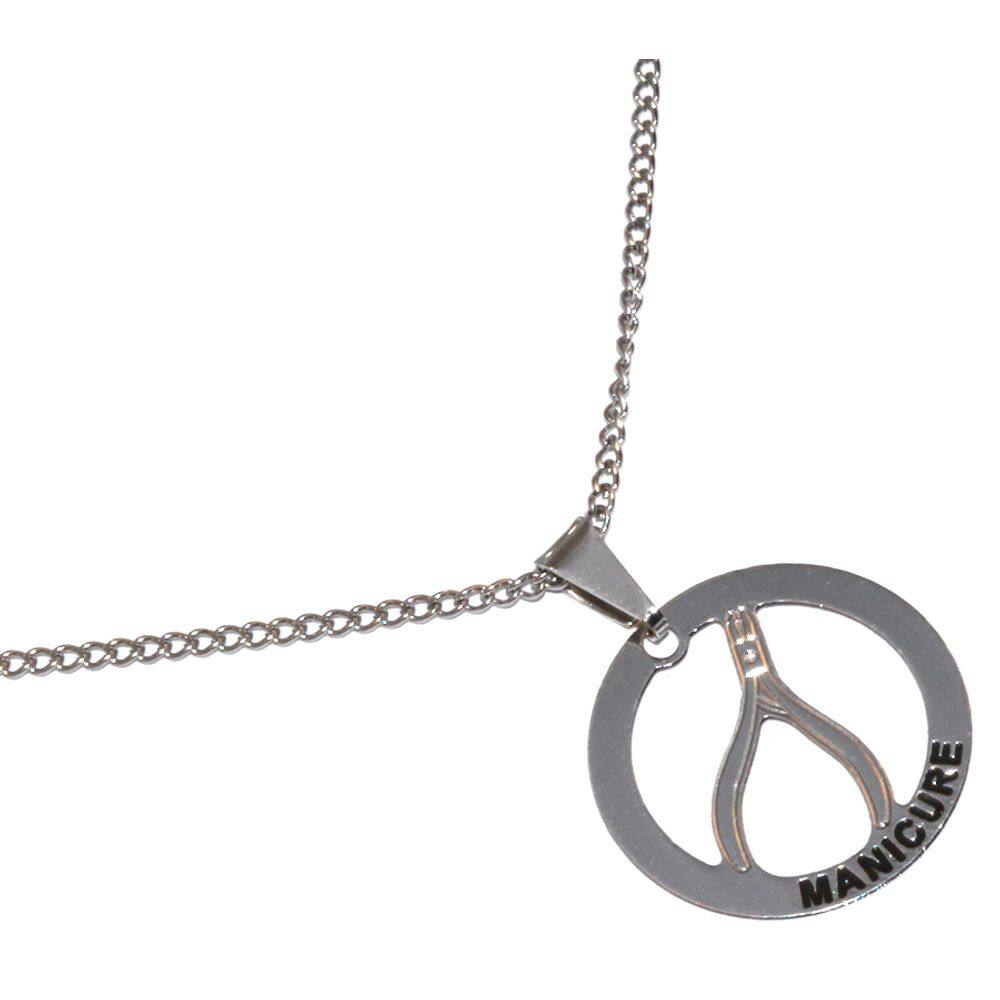 Colar Cordão Minha Profissão Manicure Alicate Inox
