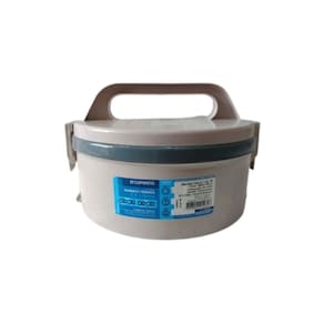 Marmita Termica Tekcor 1,5 Litros Com 1 Peça Simples Bege Com Cinza 14,5x20,3x22,1Cm Soprano