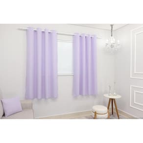 Cortina Lana Lilás Oxford 300X180 Para Sala/Quarto