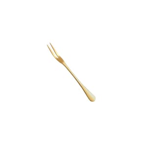 Garfo para Petiscos Frutas Sobremesa Garfinho Dourado Inox