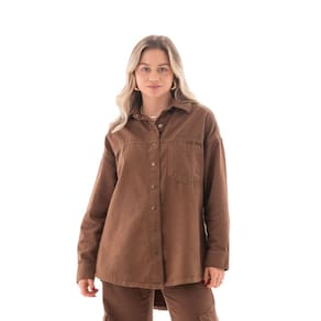 Camisa Sarja Feminina Arauto Collor Oversized