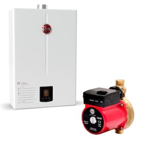 Kit Bomba Pressurizadora 120W 220V + Aquecedor 22L GLP Rheem