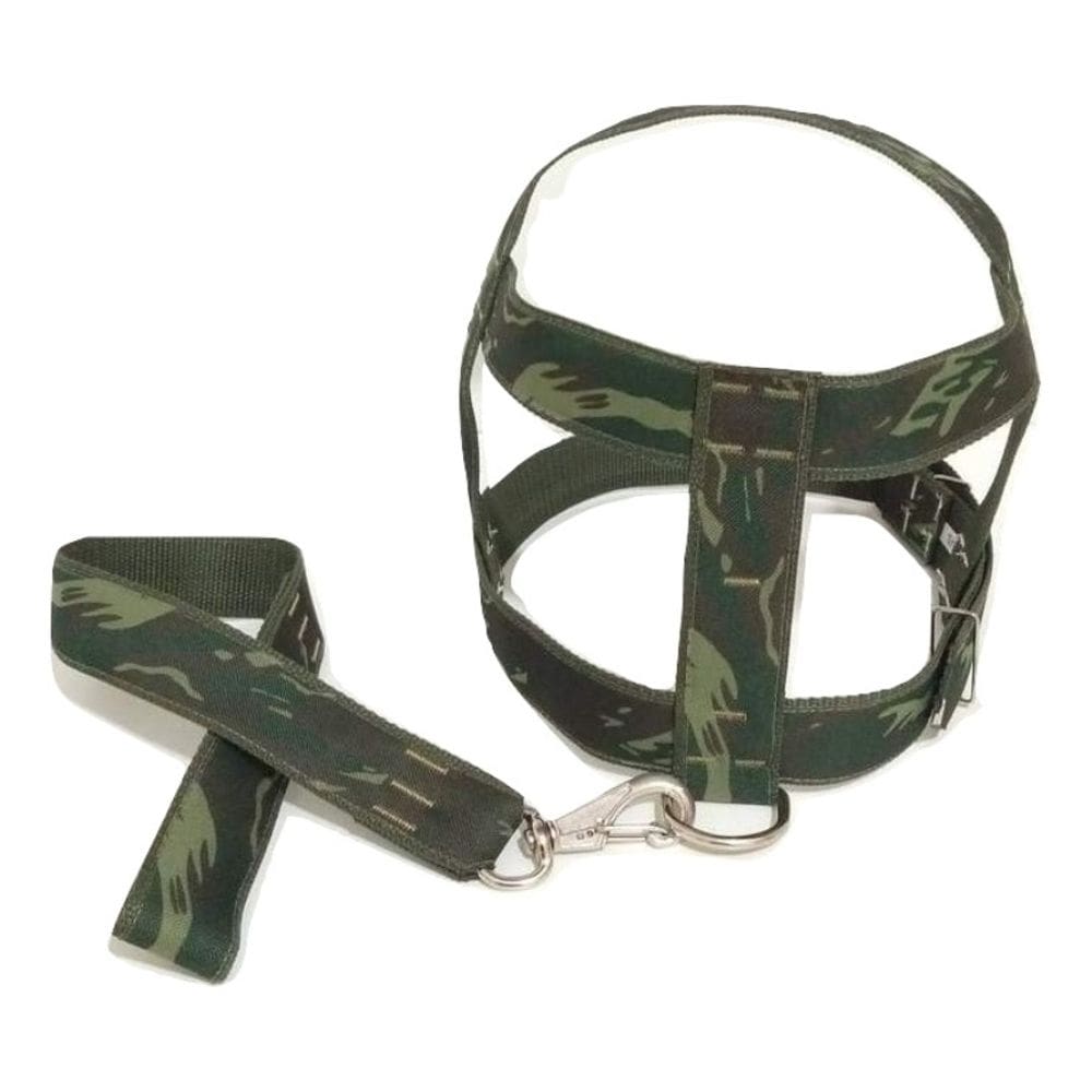 Kit Guia com peitoral 40mm camuflado 10 77 cm a 93 cm