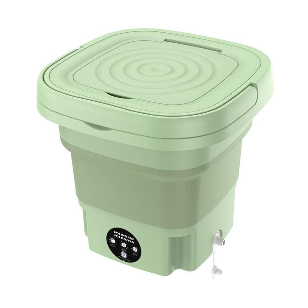 Mini Maquina Lavar Roupas Dobrável Portatil 6,5L Verde Bivol