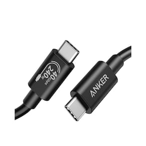 Cabo USB C Anker 515 USB4, 3,3 pés, 240 W, 40 Gbps, tela HD 8K